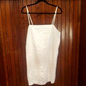 MADEWELL SIZE 12 Elegant White Linen Blend Slip Dress